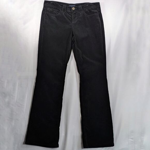 Tommy Hilfiger Pants Womens 10 Corduroy Black Mid Rise Flare Bootcut Y2K Stretch - Picture 1 of 6